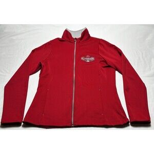 Antigua Women's Red athletic zip up.